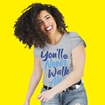 Picture of YOU'LL NEVER WALK ALONE ADULTS HEATHER GREY T-SHIRT 50% DONATED 