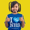 Picture of I LOVE THE NHS CHILDRENS ROYAL BLUE T-SHIRT 50% DONATED 