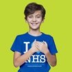 Picture of I LOVE THE NHS CHILDRENS ROYAL BLUE T-SHIRT 50% DONATED 