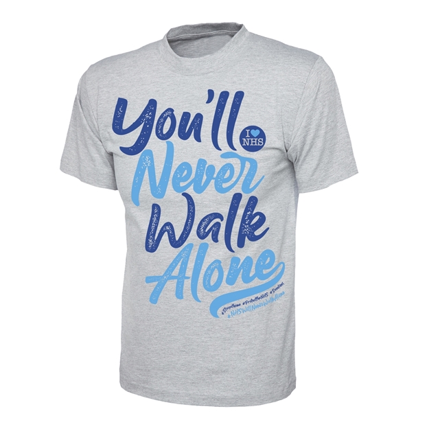 Picture of YOU'LL NEVER WALK ALONE CHILDRENS HEATHER GREY T-SHIRT 50% DONATED