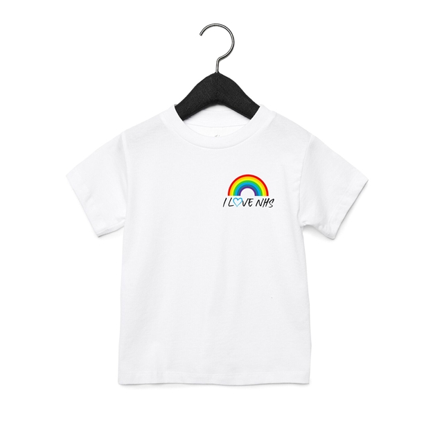 Picture of NHS RAINBOW TODDLER WHITE T-SHIRT 50% DONATED