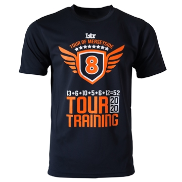 Picture of Unisex TOUR OF MERSEYSIDE 2020 Ultra Cool T-shirt in Navy