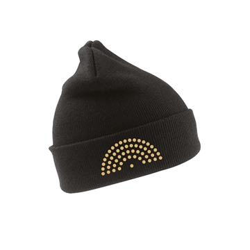 Picture of Connected Voices Beanie Hat in Black Dots only Design